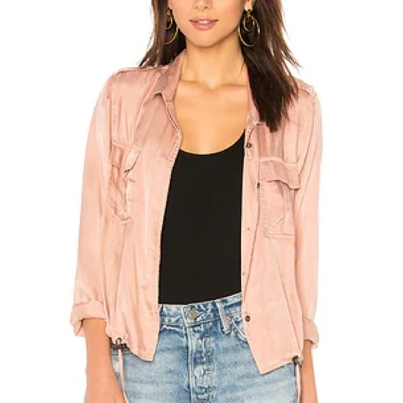 Rails Rowen Drawstring Utility Jacket in Blush – Size Medium